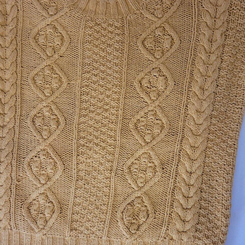 Vintage Yellow Cable Knit Sweater Pullover Limited Express   Size S - Picture 10 of 15